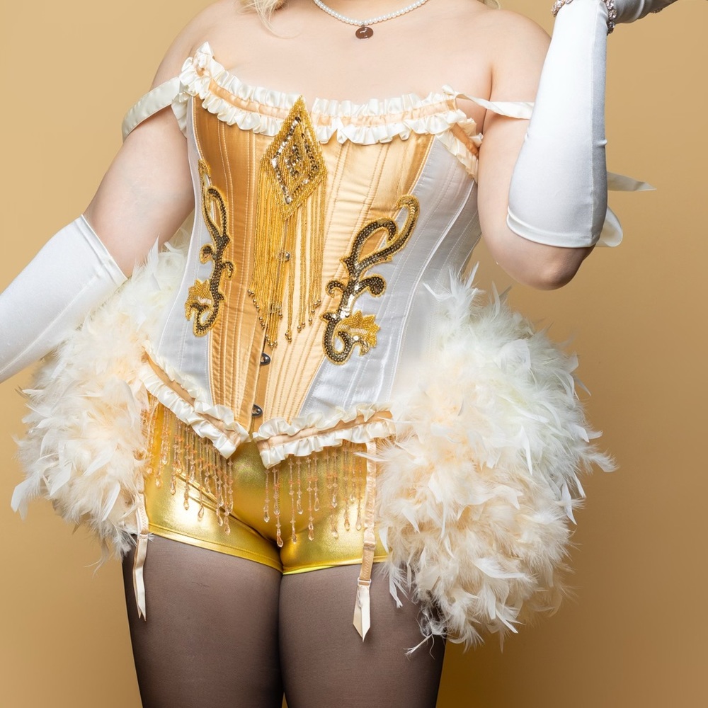 Vintage Corset with Fur